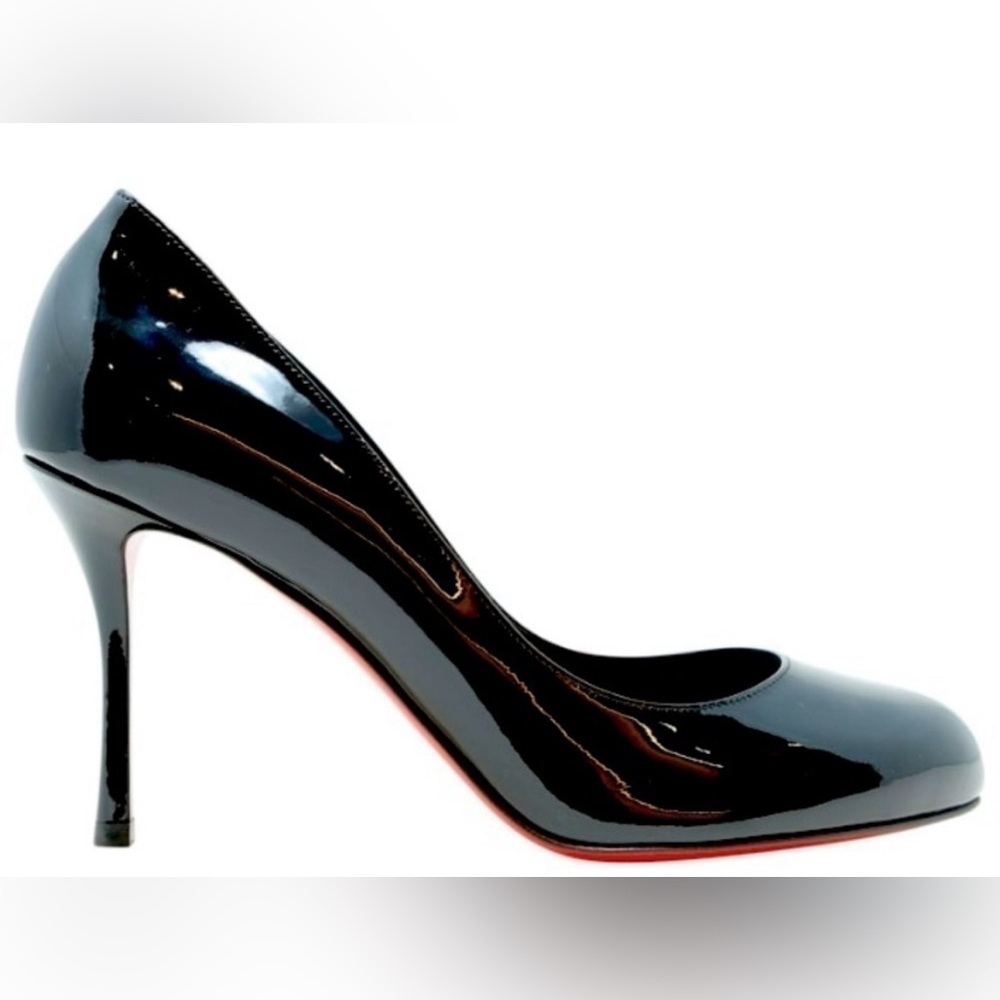 Christian Louboutin simple black patent pumps 38EU